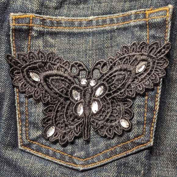 Polo Ralph Lauren L butterfly low rise modern boot cut jeans sz 4 - Picture 5 of 9